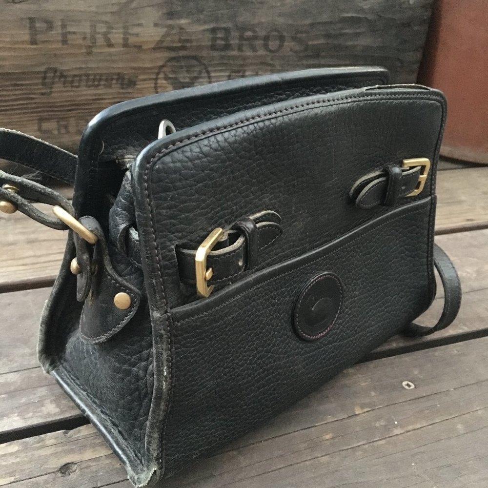 Vintage Dooney & Bourke Zip Top Buckle Shoulder Bag